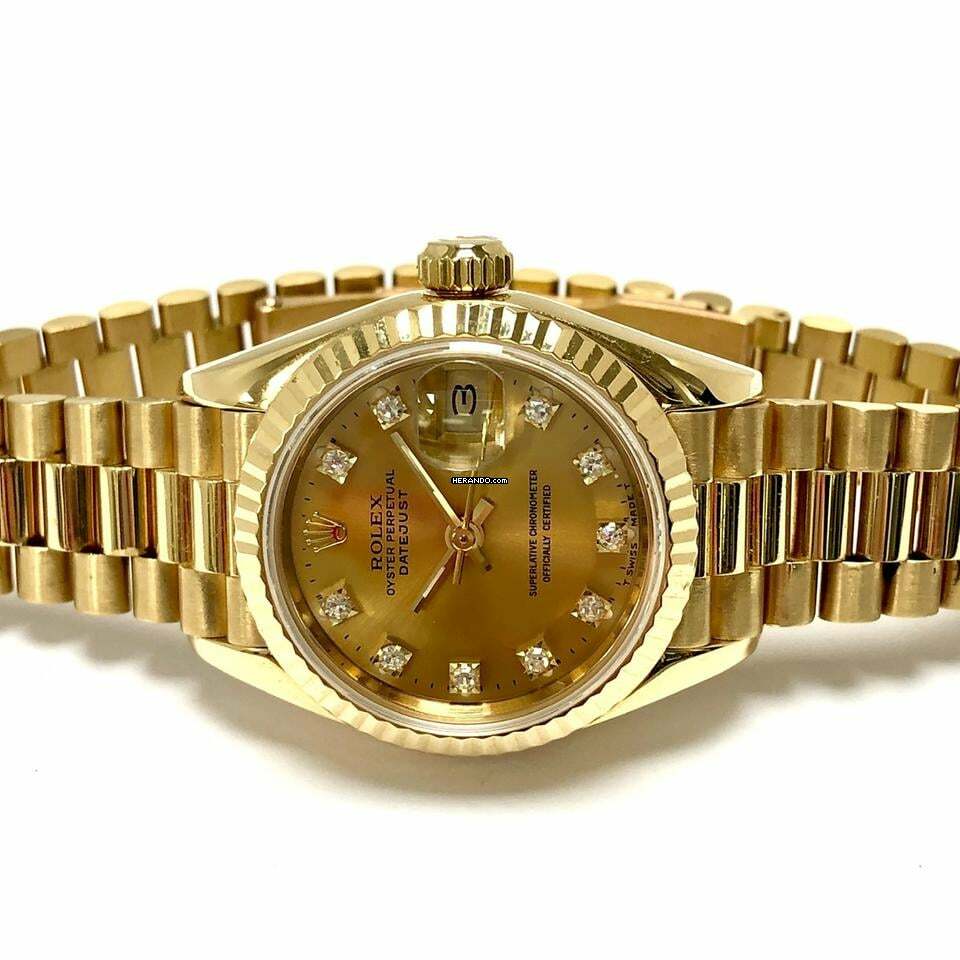  Rolex Datejust 18K Gold 26mm Watch DIAMOND DIAL </h1> 