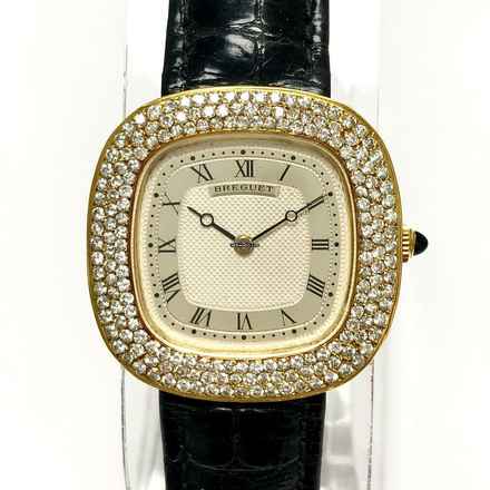  Breguet 18K Yellow Gold Manual Winding Breguet Band Custom Diamonds </h1> 