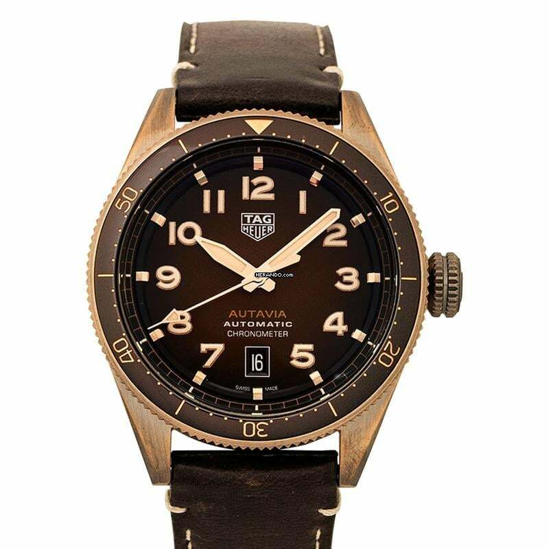  TAG Heuer Autavia WBE5191.FC8276 - Autavia Calibre 5 Chronometer Automatic Brown Dial Men's Watch </h1> 