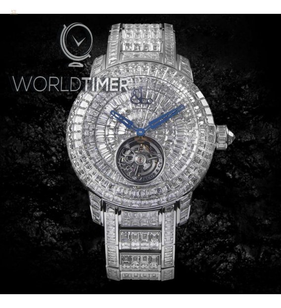 Jacob & Co. 捷克豹 [NEW][LIMITED 18 PIECE] Caviar Tourbillon Diamond Bracelet 44mm CV300.30.BD.BD.A30BA (Retail:HK$12,885,800)