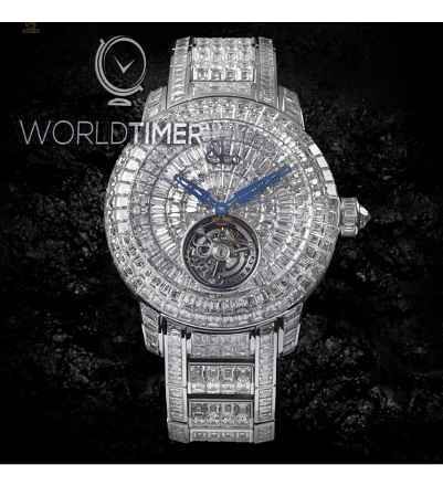 Jacob & Co. 捷克豹 [NEW][LIMITED 18 PIECE] Caviar Tourbillon Diamond Bracelet 44mm CV300.30.BD.BD.A30BA (Retail:HK$12,885,800)