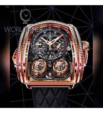 Jacob & Co. 捷克豹 [NEW][LIMITED 18 PIECE] Twin Turbo Furious Baguette Rose Gold TT800.40.BR.AA.A