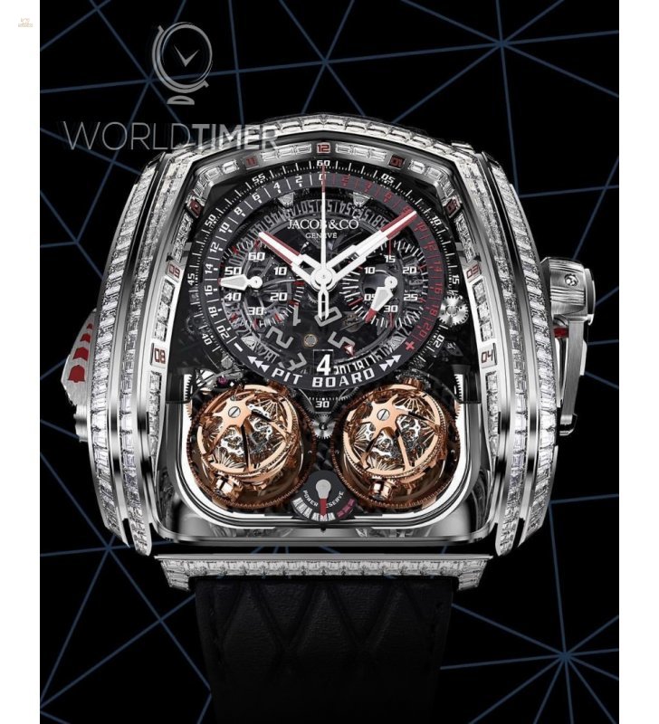 Jacob & Co. 捷克豹 [NEW][LIMITED 18 PIECE] Twin Turbo Furious Baguette White Gold TT800.30.BD.AA.A