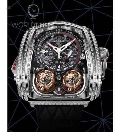 Jacob & Co. 捷克豹 [NEW][LIMITED 18 PIECE] Twin Turbo Furious Baguette White Gold TT800.30.BD.AA.A