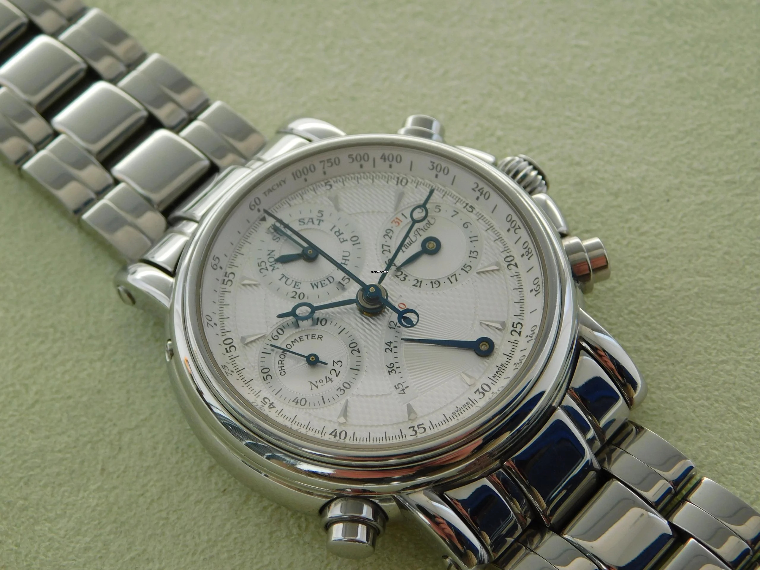  Paul Picot Atelier Technicum Rattrappante im Top Zustand langes Band </h1> 