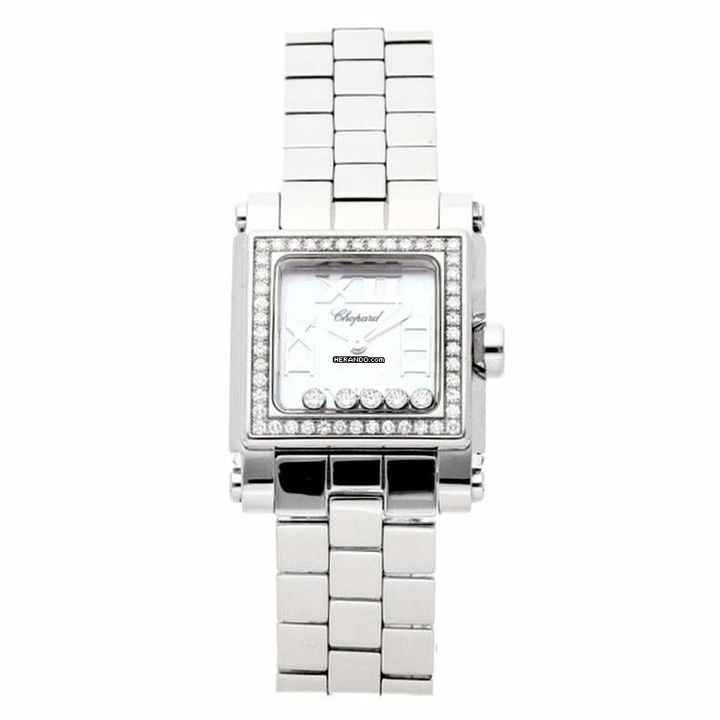  Chopard Happy Sport Steel 5 Floating Diamonds Diamond Bezel Watch </h1> 