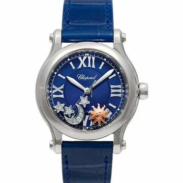  Chopard Happy Sport 278559-3011 - Happy Stars Automatic Blue Dial DIamonds Ladies Watch </h1> 