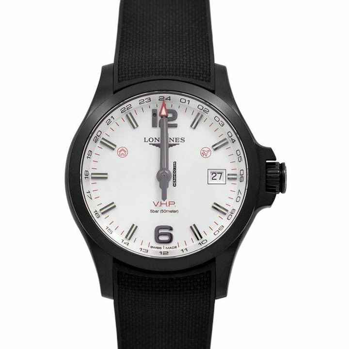  Longines Conquest L37282769 - Conquest VHP GMT Quartz Silver Dial Men's Watch </h1> 