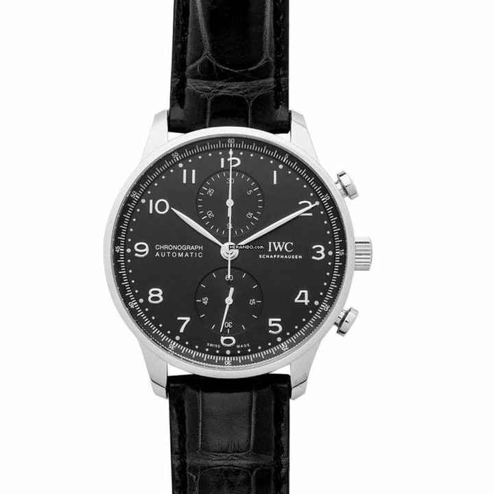  IWC Portugieser Chronograph IW371609 - Portugieser Automatic Chronograph Black Dial Men's Watch </h1> 