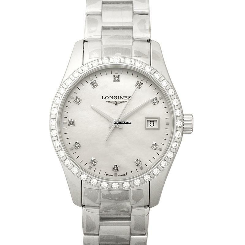 Longines Conquest Classic L23860876 - Conquest Classic Quartz White Mother of Pearl Dial Diamond Indexes Ladies Watc </h1>