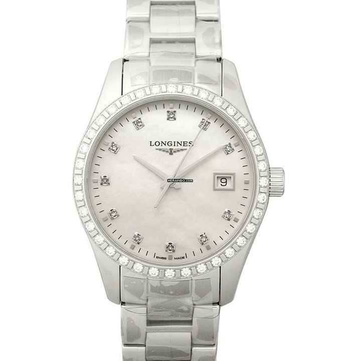  Longines Conquest Classic L23860876 - Conquest Classic Quartz White Mother of Pearl Dial Diamond Indexes Ladies Watc </h1> 