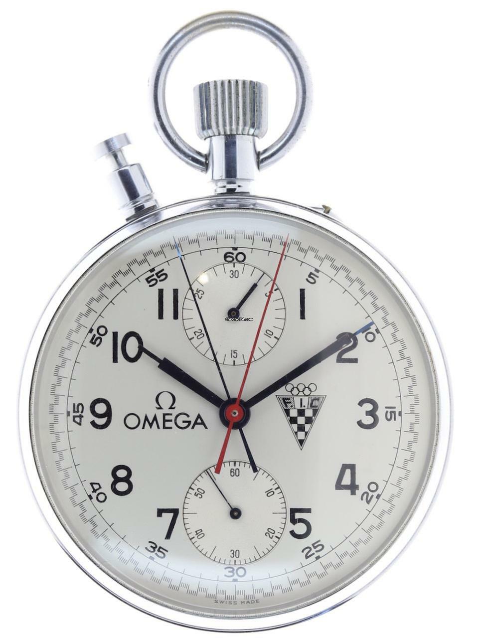  Omega Taschenuhr Split Second Chronograph Rattrapante pocket watch made for the Automobile Club Firenze in Italy </h1> 
