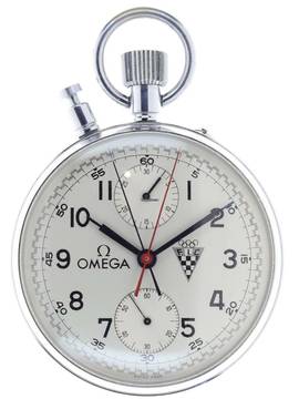  Omega Taschenuhr Split Second Chronograph Rattrapante pocket watch made for the Automobile Club Firenze in Italy </h1> 