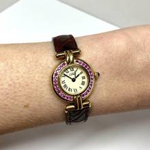 Thumbnail von Cartier VERMEIL COLISÈE Quartz Electroplated Ladies Watch 0.55TCW Pi </h1>