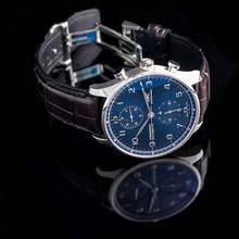 Thumbnail von IWC Portugieser Chronograph IW371606 - Portugieser Automatic Chronograph Blue Dial Men's Watch </h1>