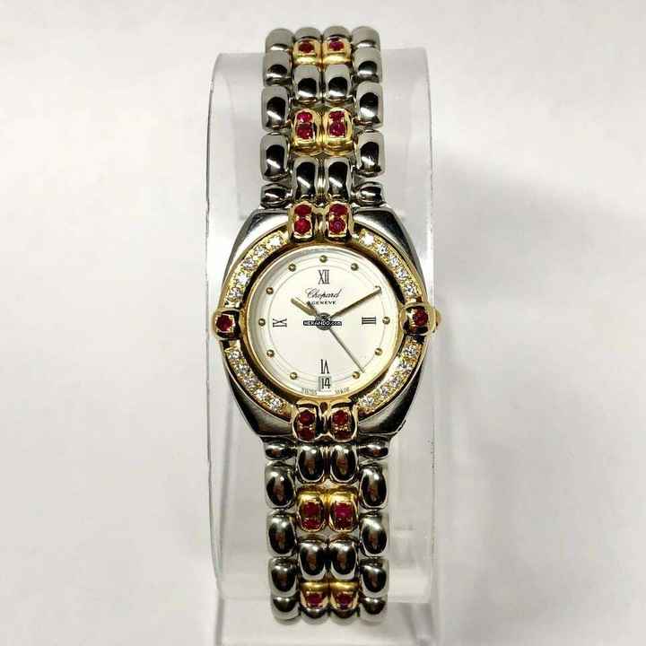  Chopard Gstaad Quartz 24mm 2 Tone DIAMONDS & Red Rubies Watch </h1> 