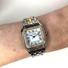 Thumbnail von Cartier Panthère Quartz 27mm 1 Row Gold 0.48TCW DIAMOND Watch </h1>