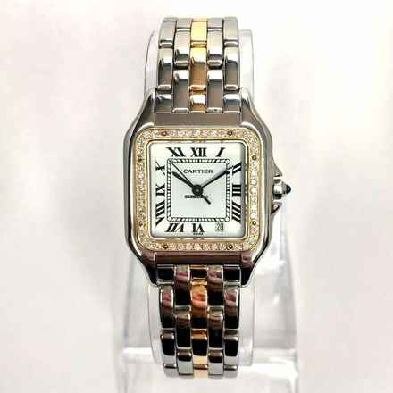  Cartier Panthère Quartz 27mm 1 Row Gold 0.48TCW DIAMOND Watch </h1> 