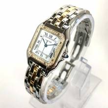 Thumbnail von Cartier Panthère Quartz 27mm 1 Row Gold 0.48TCW DIAMOND Watch </h1>
