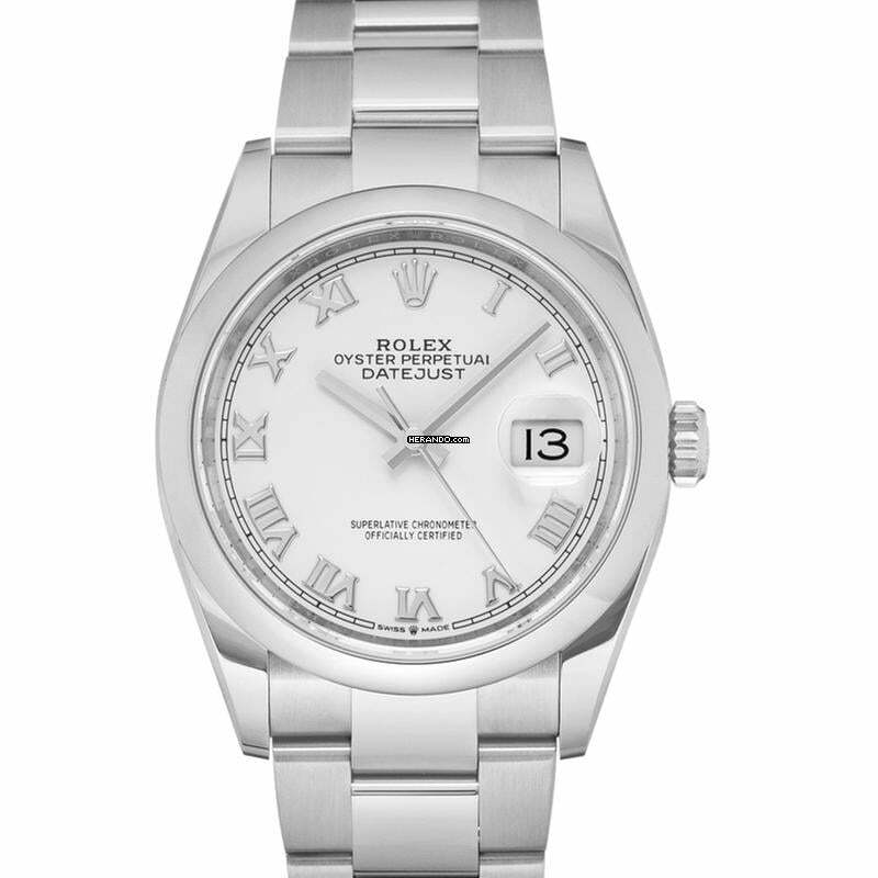  Rolex Datejust 36 126200-0008 - Datejust 36 Automatic White Dial Roman Index Men's Watch </h1> 