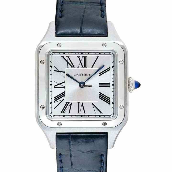  Cartier Santos Dumont WSSA0023 - Santos-Dumont 38 x 27.5 mm Quartz Silver Dial Stainless Steel Small Ladies Watc </h1> 
