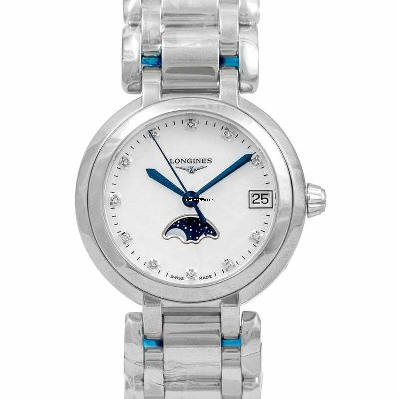 Longines PrimaLuna L81154876 - PrimaLuna Quartz White Dial Diamond Indexes Ladies Watch </h1>