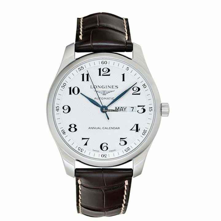  Longines Master Collection L29204783 - Master Collection Automatic Silver Dial Brown Leather Strap Men's Watch </h1> 