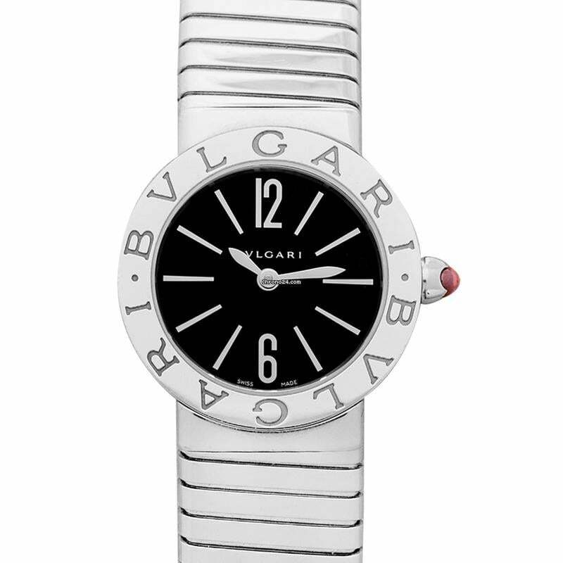  Bulgari 102097 - Tubogas Quartz Black Dial Ladies Watch </h1> 