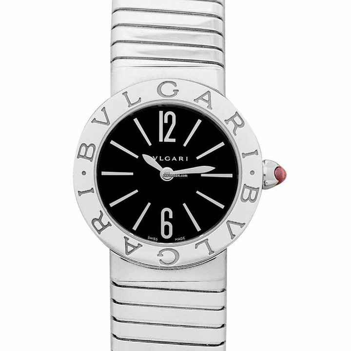  Bulgari 102097 - Tubogas Quartz Black Dial Ladies Watch </h1> 