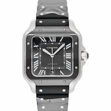 Thumbnail von Cartier Santos WSSA0037 - Santos de Cartier Automatic grey Dial stainless steel Men's Watch </h1>