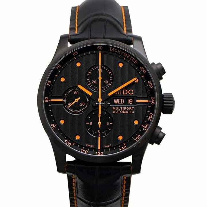  Mido Multifort Chronograph M005.614.36.051.22 - Multifort Automatic Chronograph Black Dial Men's Watch </h1> 