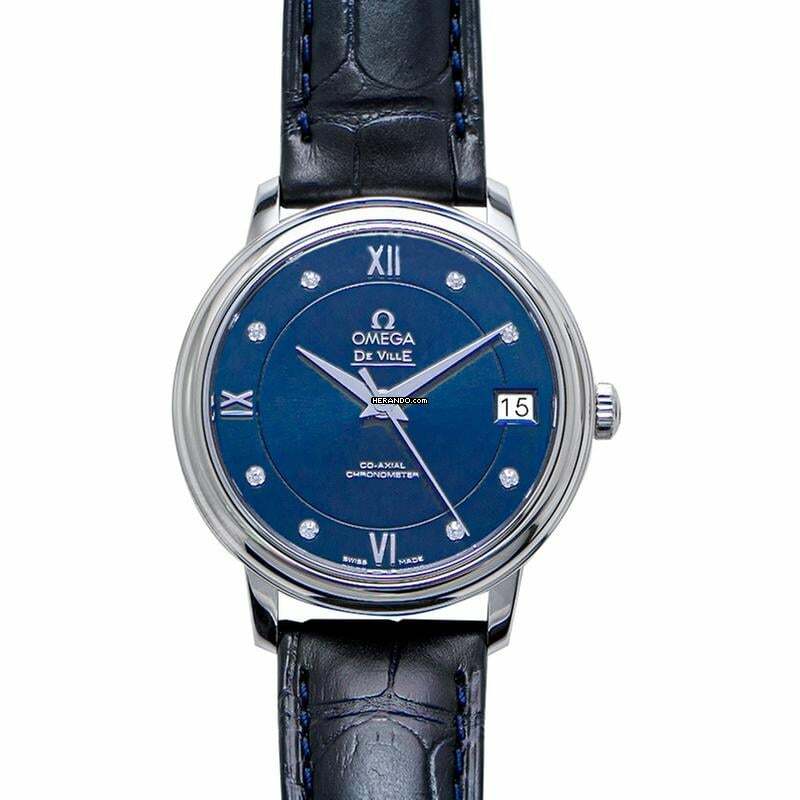 Omega De Ville Prestige 424.13.33.20.53.001 - De Ville Prestige Co-Axial 32.7 mm Automatic Blue Dial Stainless Ste </h1>