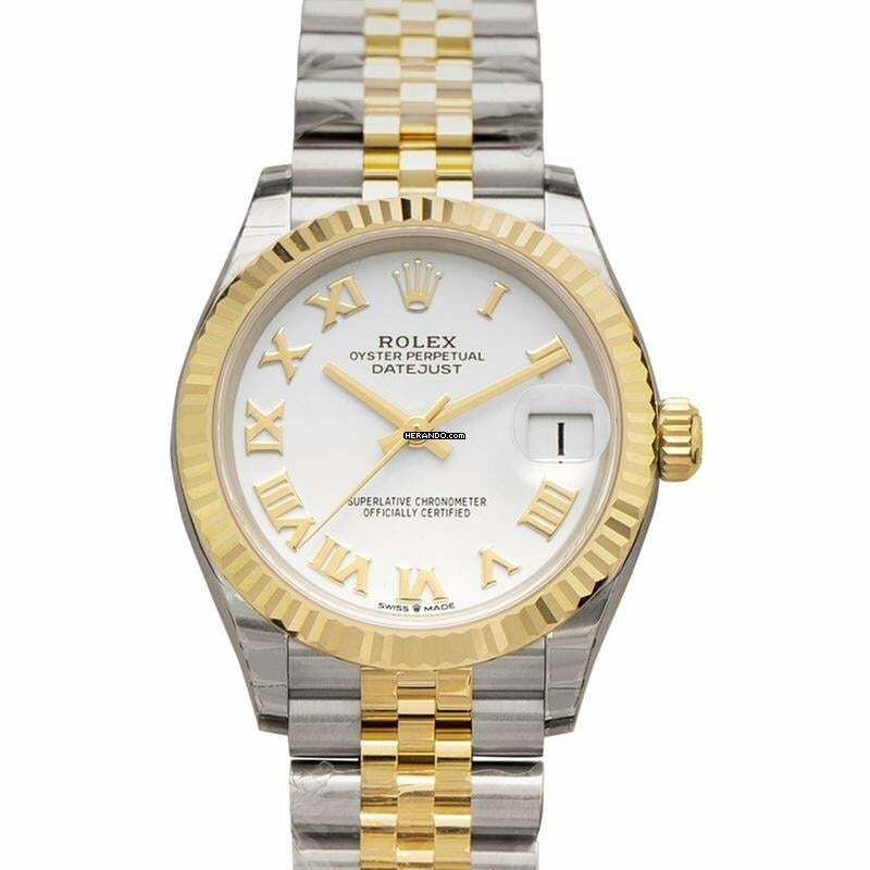  Rolex Datejust 31 278273-0002 - Datejust 31 Yellow Gold Automatic White Dial Jubilee Ladies Watch </h1> 