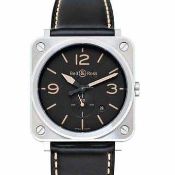  Bell & Ross BR S BRS-HERI-ST/SCA - Instruments BR S Steel Heritage Quartz Black Dial Men's Watch </h1> 