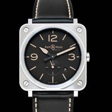 Thumbnail von Bell & Ross BR S BRS-HERI-ST/SCA - Instruments BR S Steel Heritage Quartz Black Dial Men's Watch </h1>