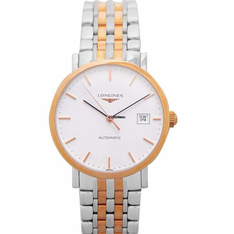  Longines Elegant L48105127 - Elegant Automatic White Dial Two-tone Steel Men's Watch </h1> 