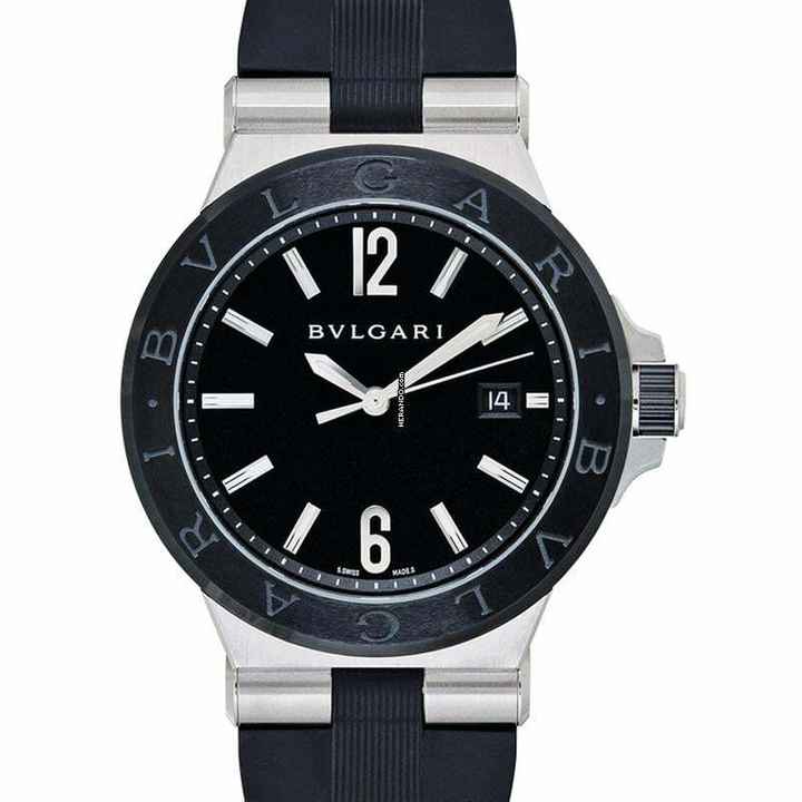 Bulgari Diagono 102029 - Diagono Automatic Black Dial Men's Watch </h1> 