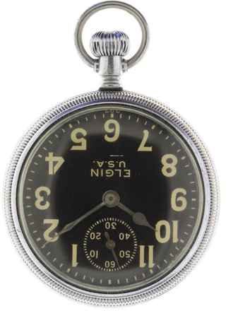  Elgin Gents WWII Military Pocketwatch G.S.T.P. </h1> 