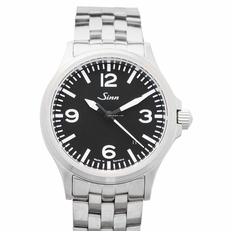  Sinn 556 556.014 - 556 A Black Dial Stainless Steel Fine Link 38.5mm </h1> 