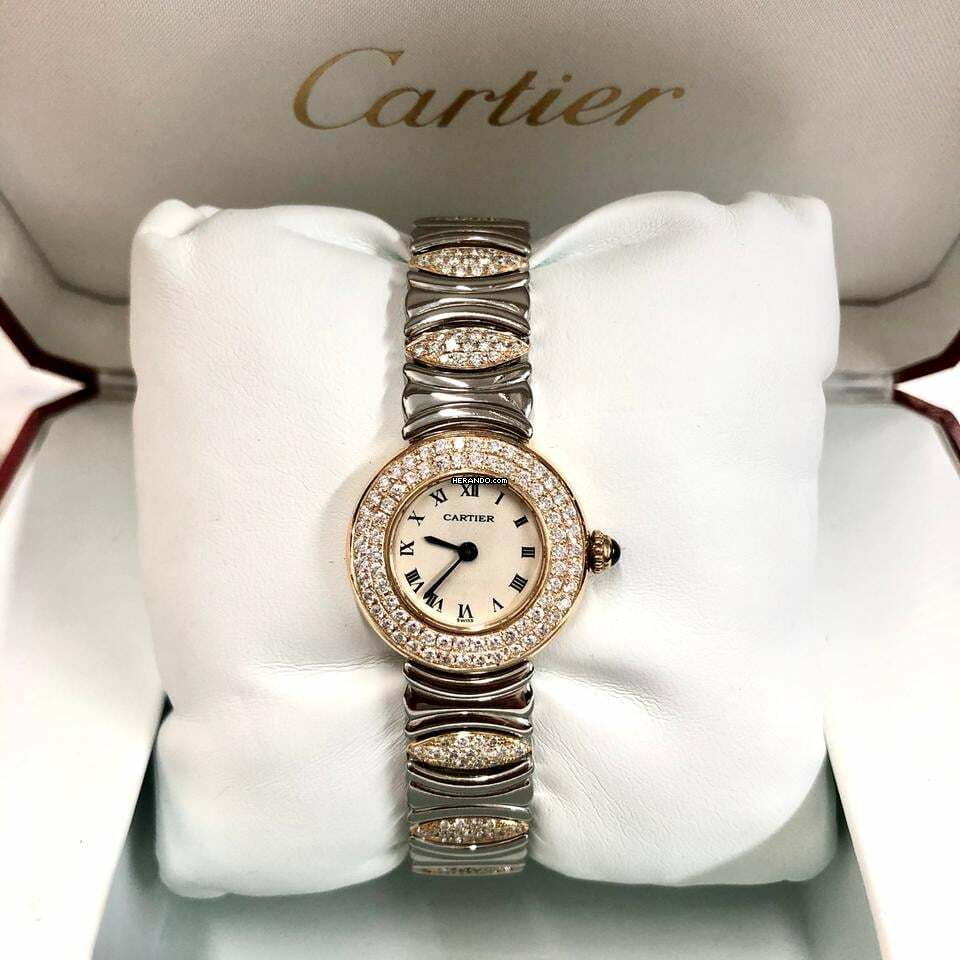  Cartier COLISÈE 18K YG & Steel 1.59TCW DIAMOND Watch </h1> 