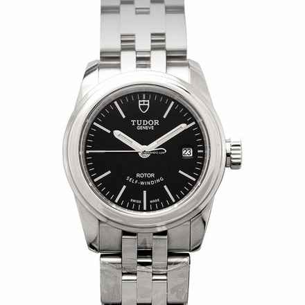  Tudor Glamour Date 51000-0009 - Glamour Automatic Black Dial Stainless Steel Ladies Watch </h1> 