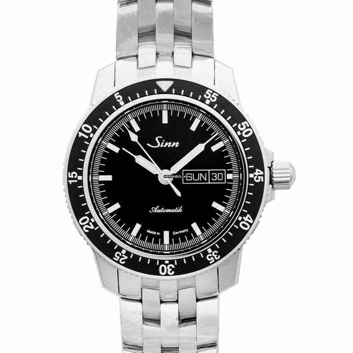  Sinn 104 104.010 - Pilot Watch 104 St Sa I Stainless Steel Fine Link Black Dial Men's Watch </h1> 