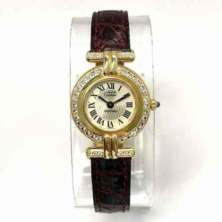  Cartier VERMEIL COLISÈE 150th Anniversary LMT ED Quartz GP Argent Watch 0.67TCW DIAMONDS </h1> 