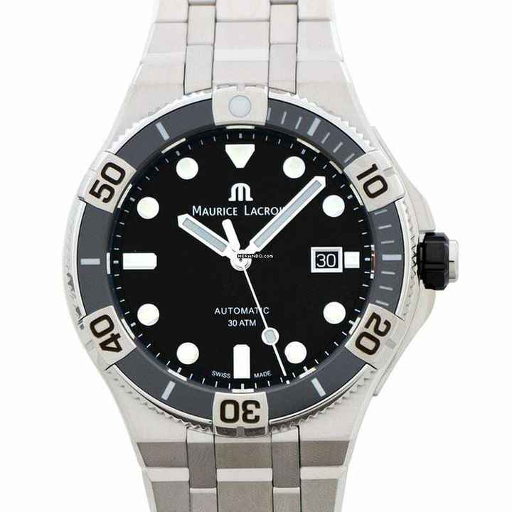 Maurice Lacroix AIKON AI6058-SS002-330-1 - Aikon Venturer Automatic Black Sunbrushed Dial Men's Watch </h1> 
