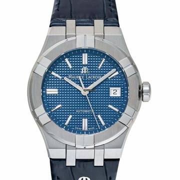  Maurice Lacroix AIKON AI6007-SS001-430-1 - Aikon Automatic Blue Sun Brushed Clous de Paris Dial Men's Watch </h1> 