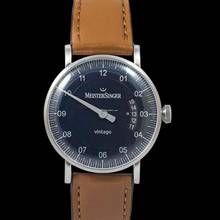 Thumbnail von Meistersinger N° 03 VT908_SN03 - New Vintage Vintago Blue Automatic Men's Watch </h1>