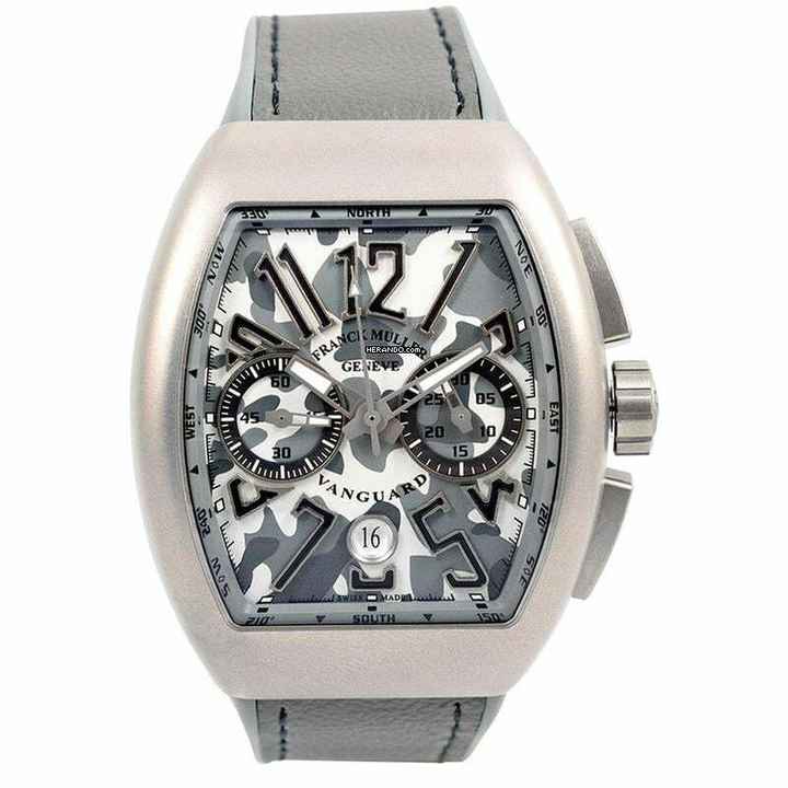  Franck Muller Vanguard V 45 CC DT CAMO TT MC TT - VANGUARD Automatic Grey Dial Titanium Men's Watch </h1> 