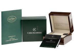 Thumbnail von Chronoswiss Sirius Datum Stahl Automatik Armband Leder Medium Größe 34mm Ref.CH-2093 Box&Pap. Full Set Ungetragen