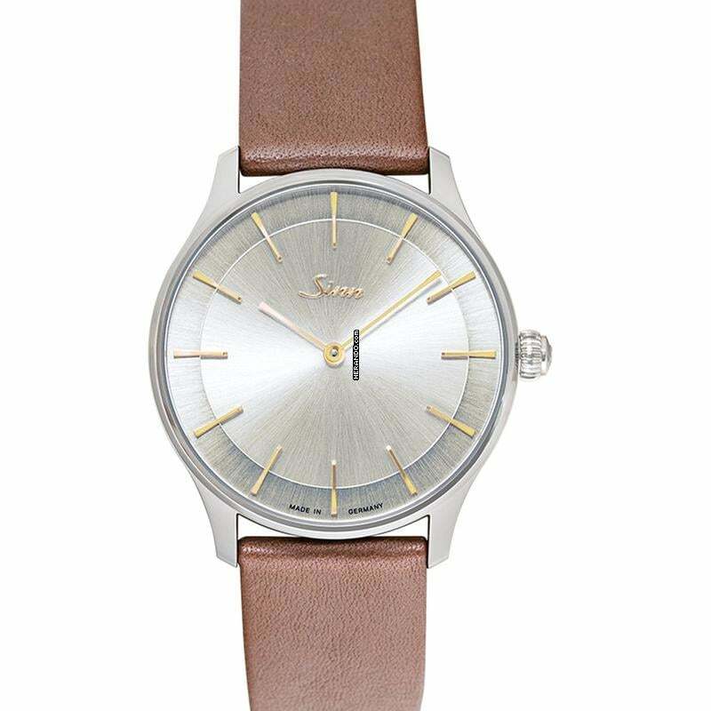  Sinn 1739.011 - Classic Timepieces 1739 Sliver Dial Calfskin Gold-brown Seamless Leather Watch </h1> 