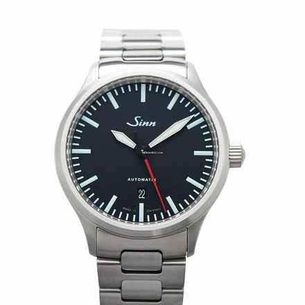  Sinn 836.010 - Series 836 Black Dial Solid Two-Link Stainless Steel Watch 43mm </h1> 